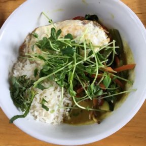 Gluten-free rice bowl from The Plant Cafe Organic